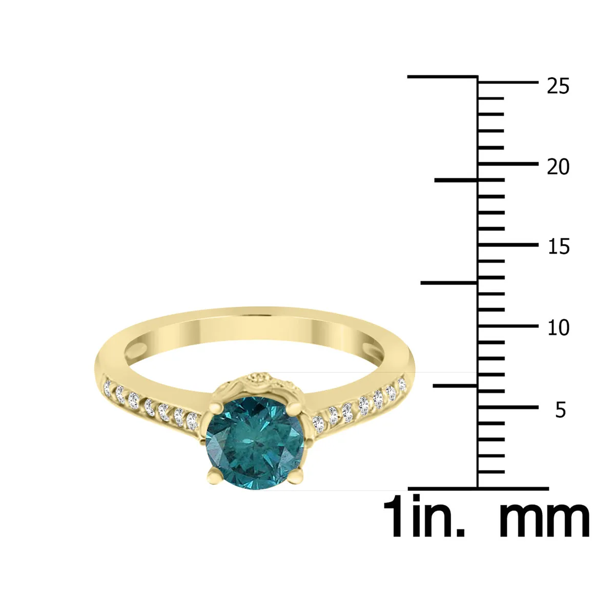 1 1/5 Carat Tw AndDiamonds Ring In 14K Yellow  Gold