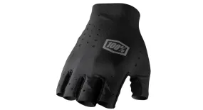 100% Sling - Black, Short Finger Cycling Gloves, Size Medium