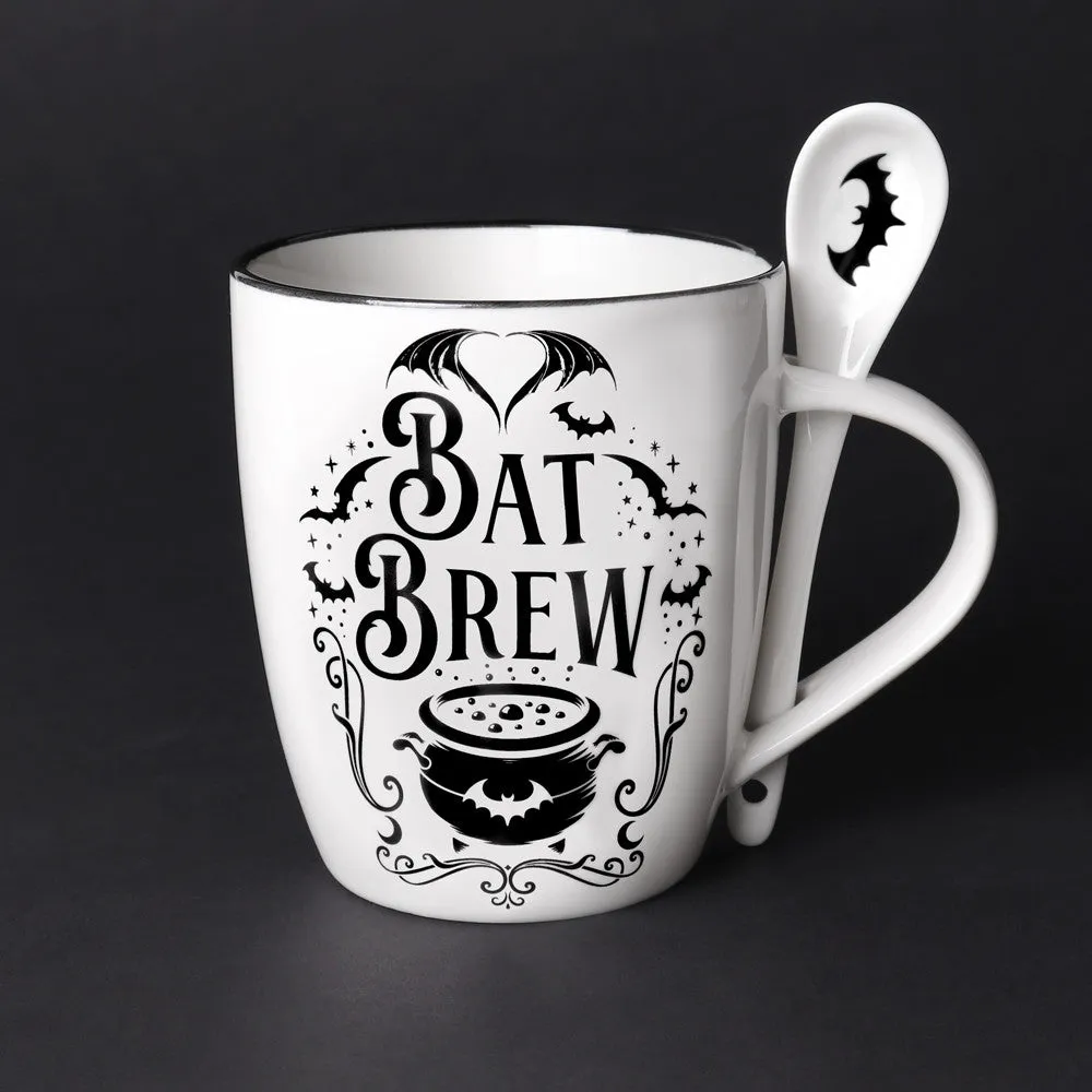 13 oz Ceramic Mug and Spoon Set - Bat Brew