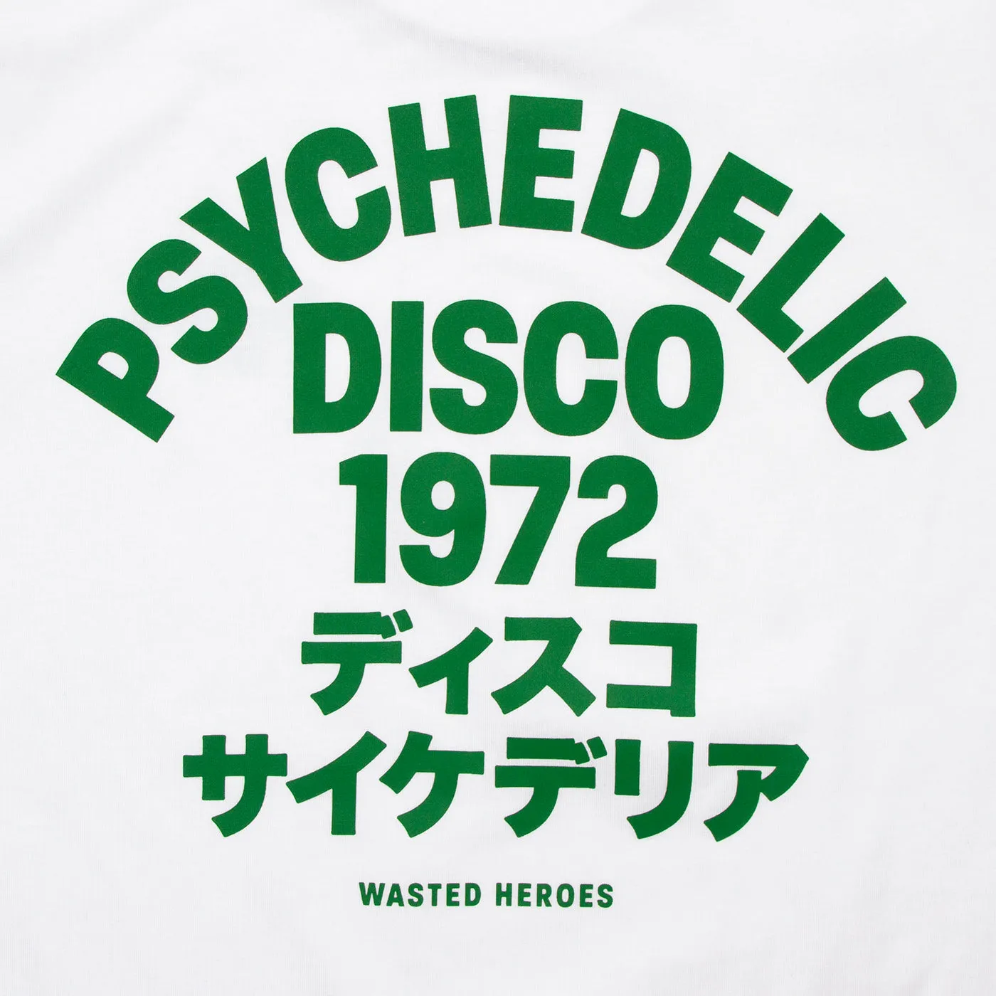 1972 Psychedelic Disco Back Print - Tshirt - White Green