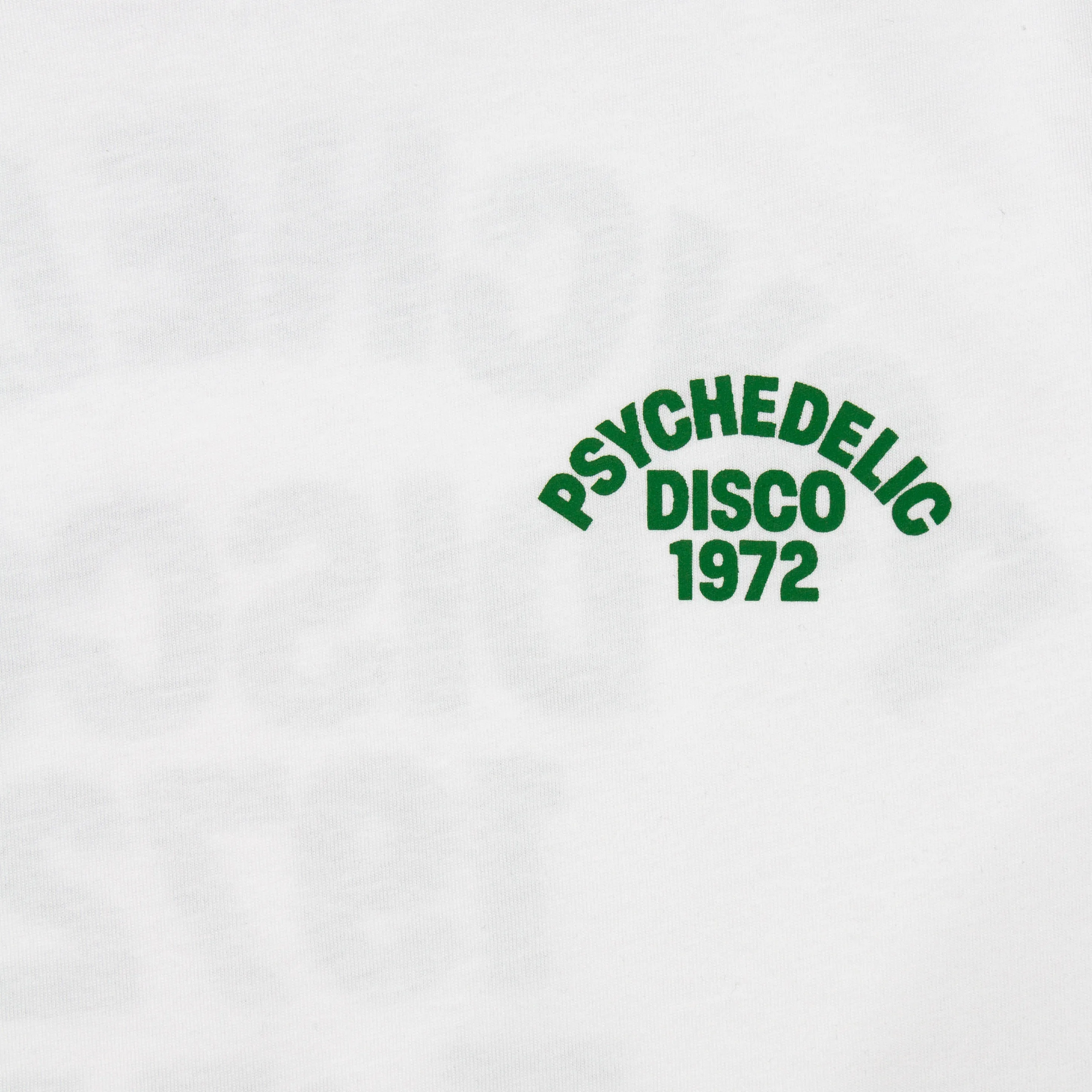 1972 Psychedelic Disco Back Print - Tshirt - White Green