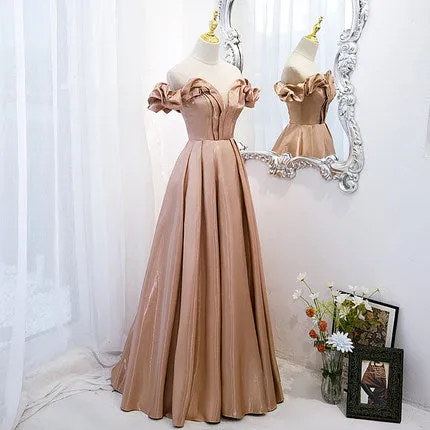 A line Off The Shoulder Long Prom Dresses SH175