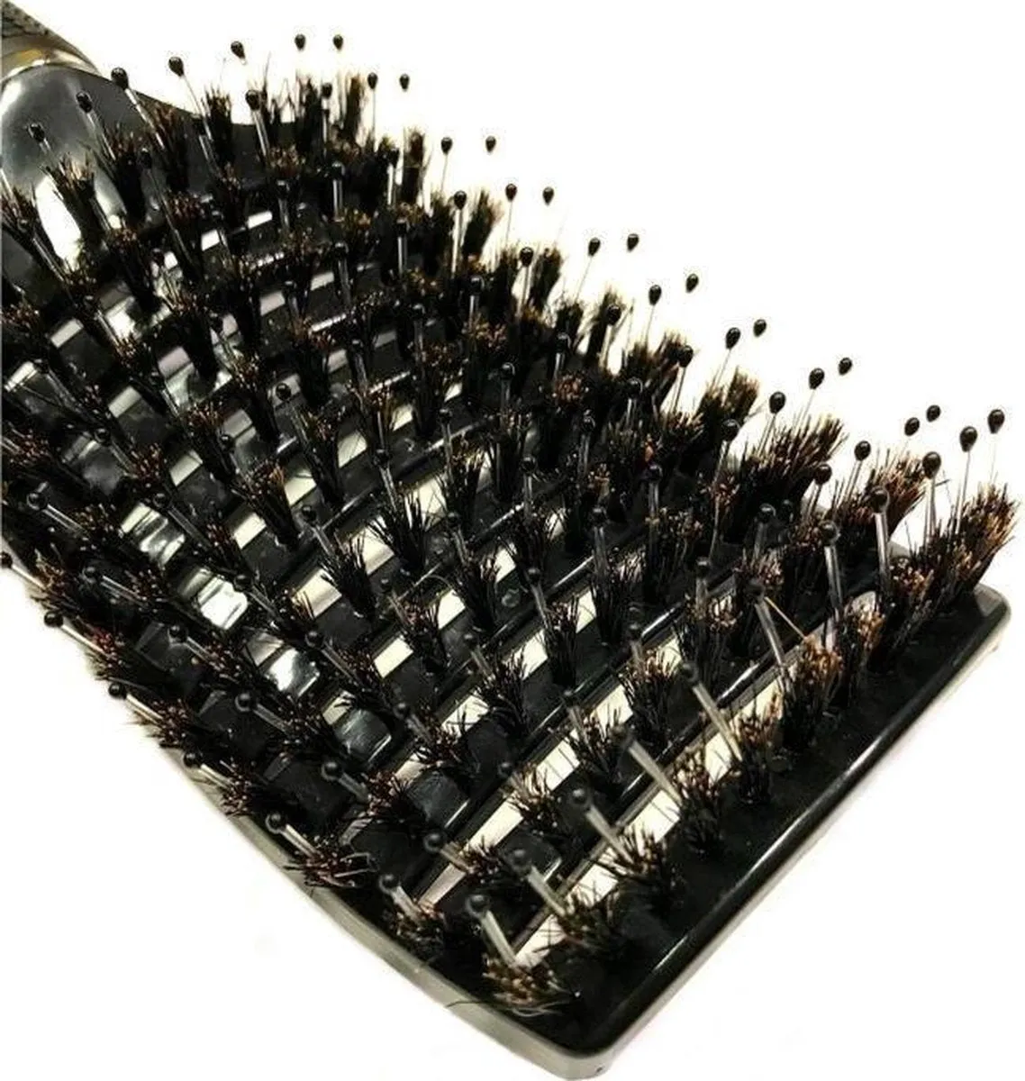 Afabs® Curved Detangler brush | Detangling brush | Comb for straight and curly hair | Black