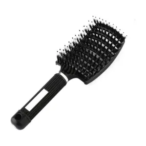 Afabs® Curved Detangler brush | Detangling brush | Comb for straight and curly hair | Black