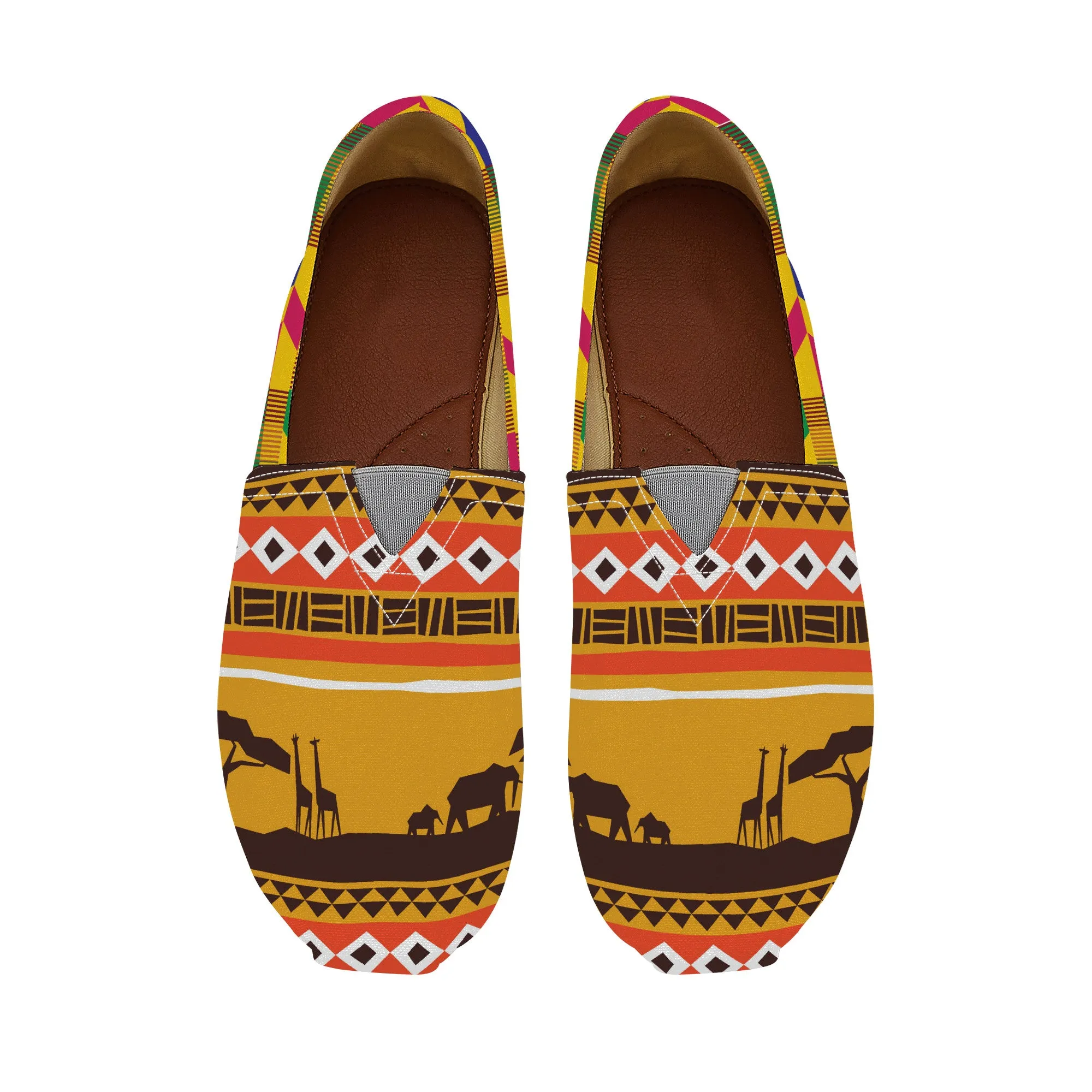 African Sunset-Kente Slip-on Canvas