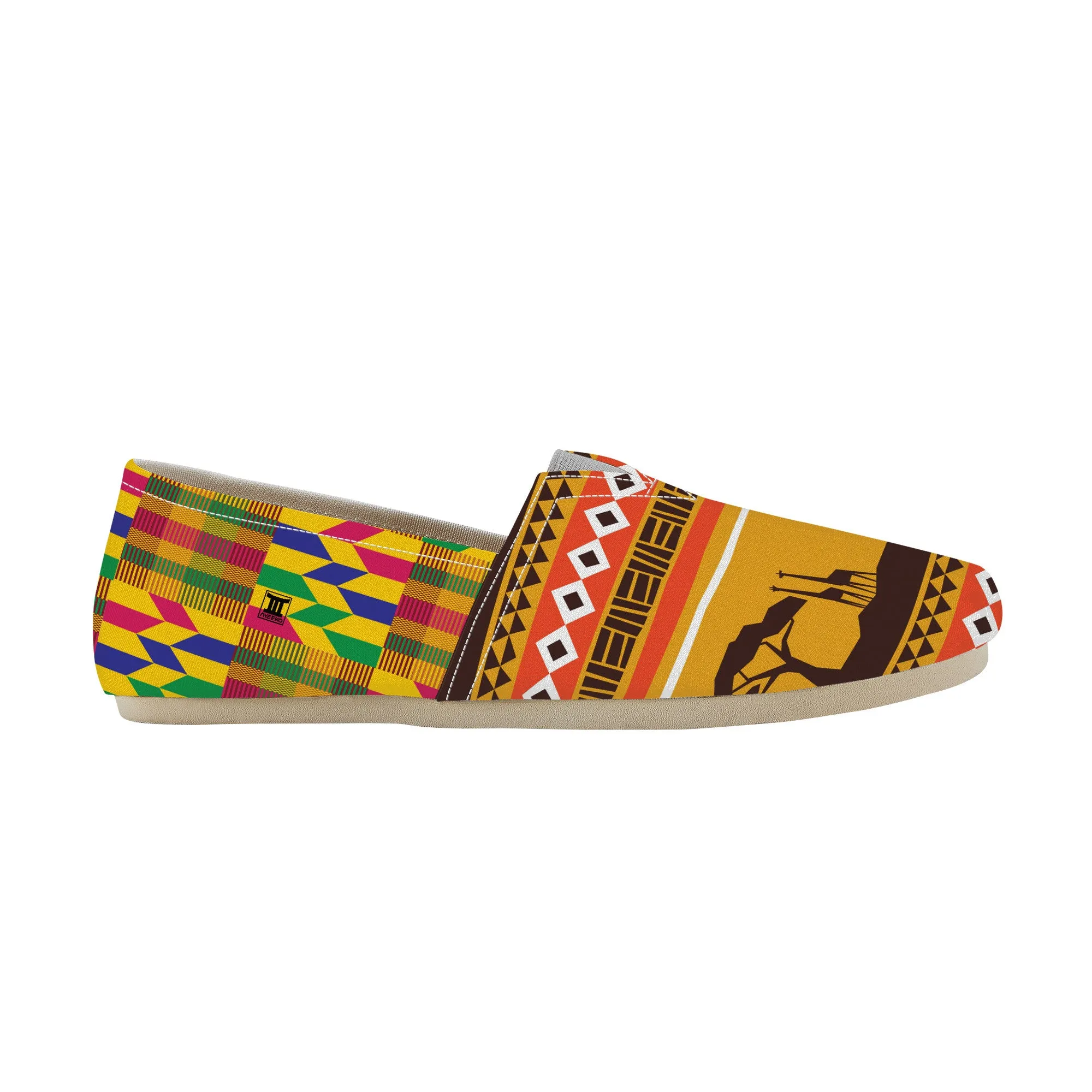 African Sunset-Kente Slip-on Canvas