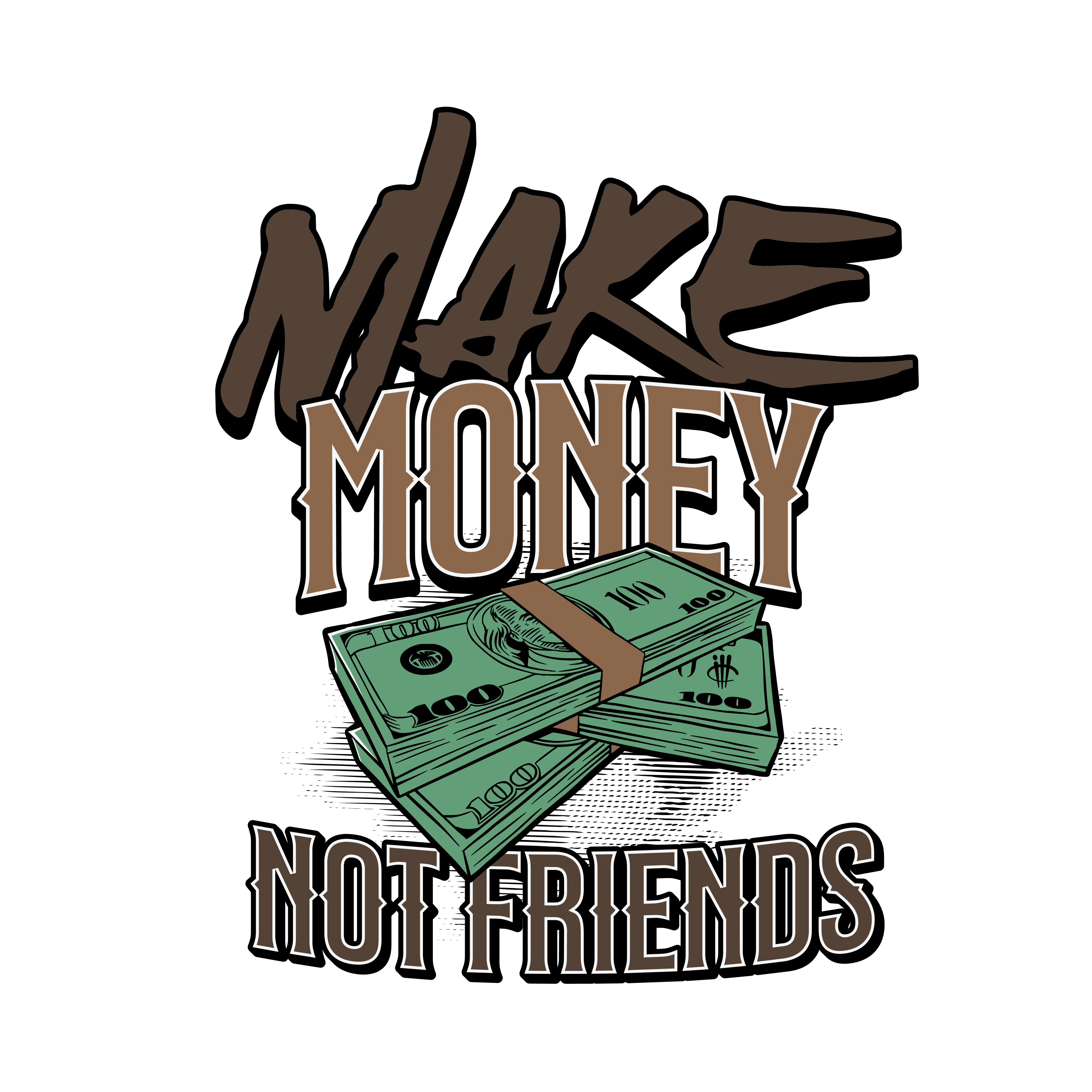 Air Jordan 3 "Palomino" Tan T-Shirt (MAKE MONEY NOT FRIENDS)