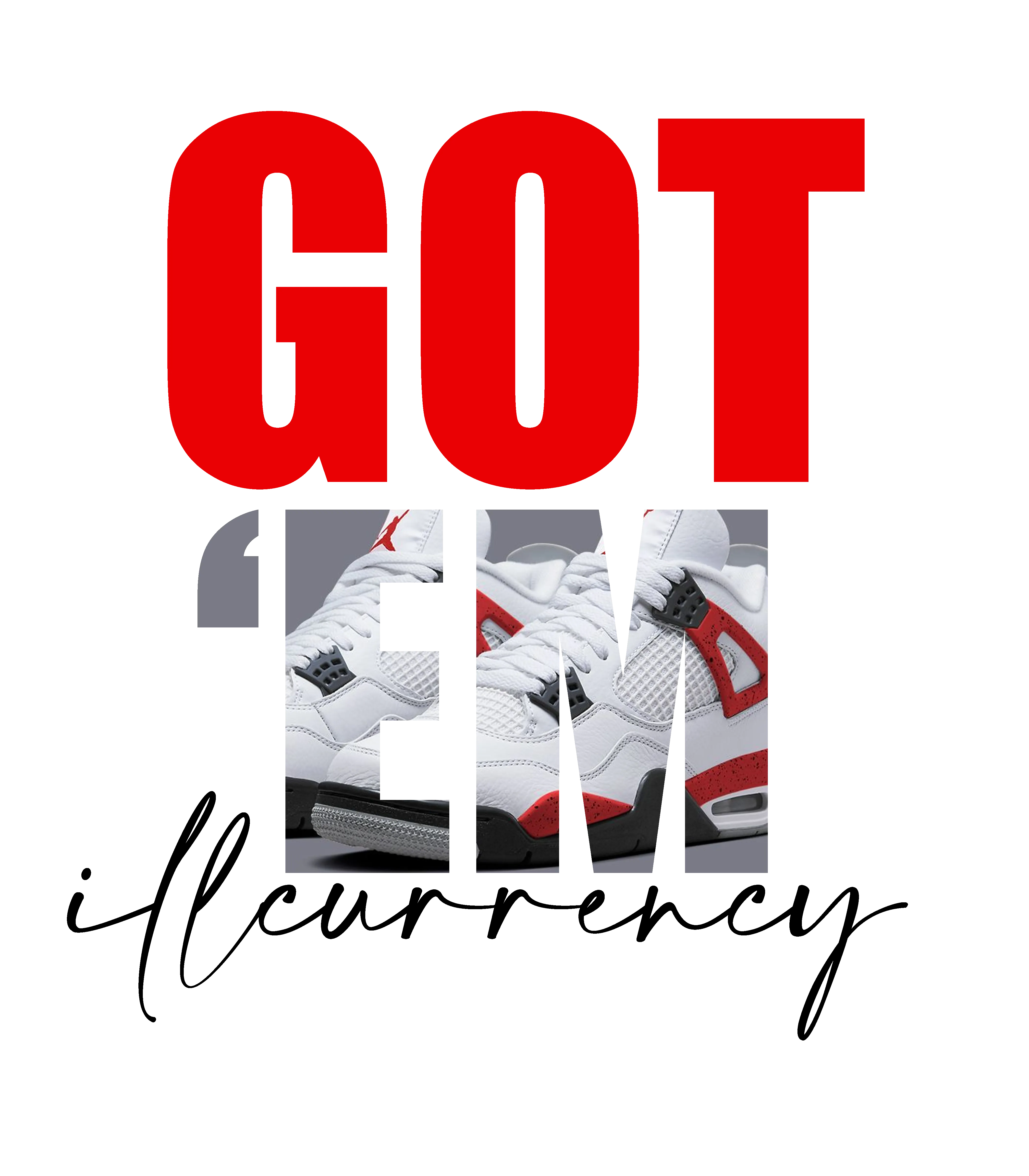 Air Jordan 4 "Red Cement" White T-Shirt (Got Em)