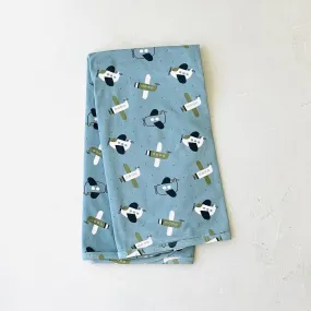 Airplanes Reversible Baby Blanket (Organic Jersey)