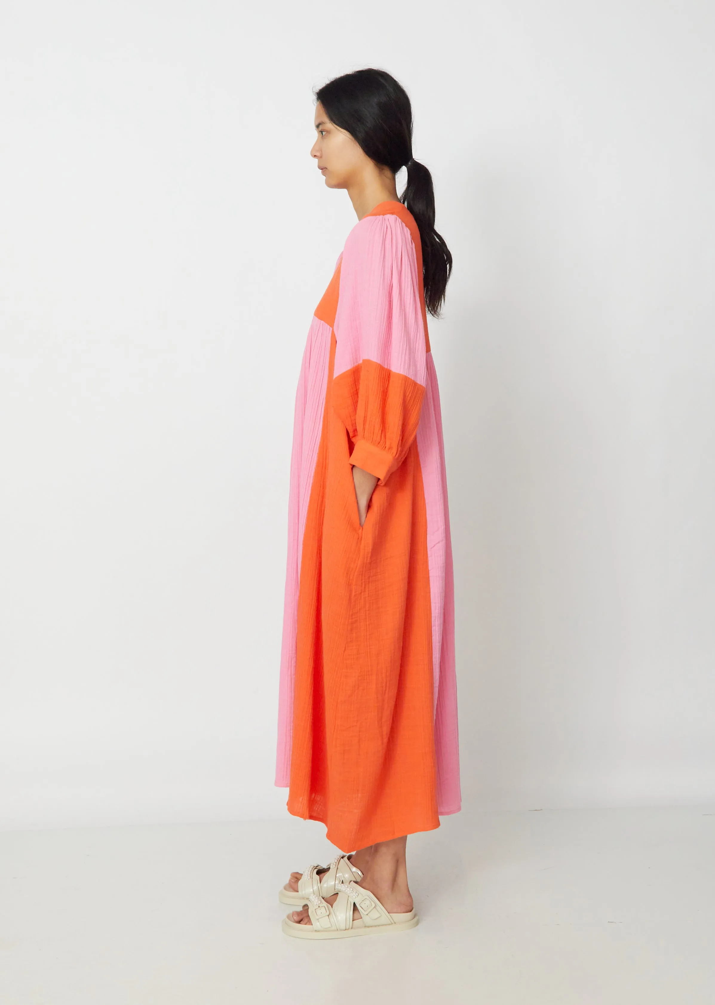 Ajmer Maxi Dress — Scarlet Red/Azalea