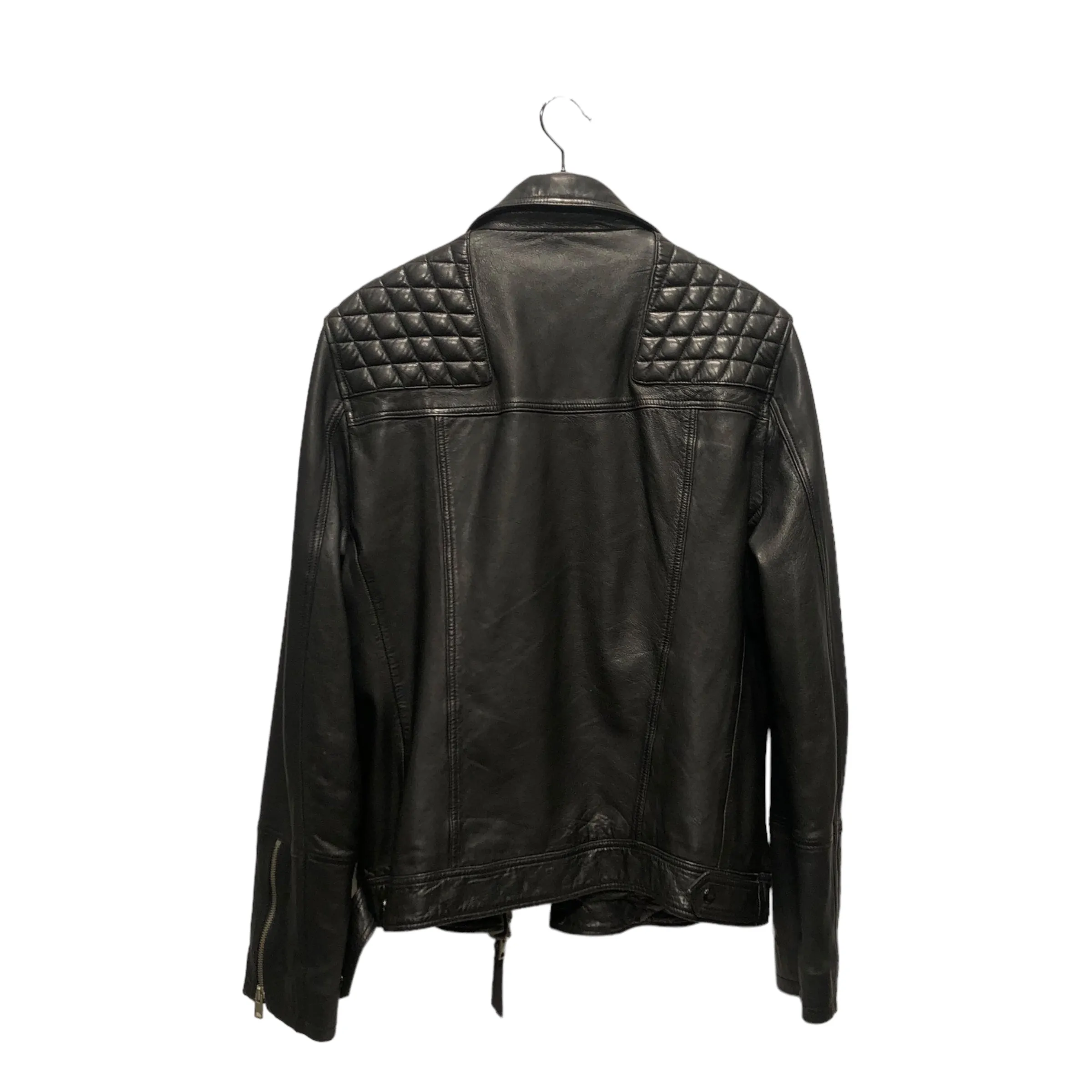 ALLSAINTS SPITALFIELDS/Leather Jkt/XL/Leather/BLK/