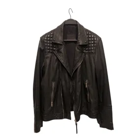 ALLSAINTS SPITALFIELDS/Leather Jkt/XL/Leather/BLK/