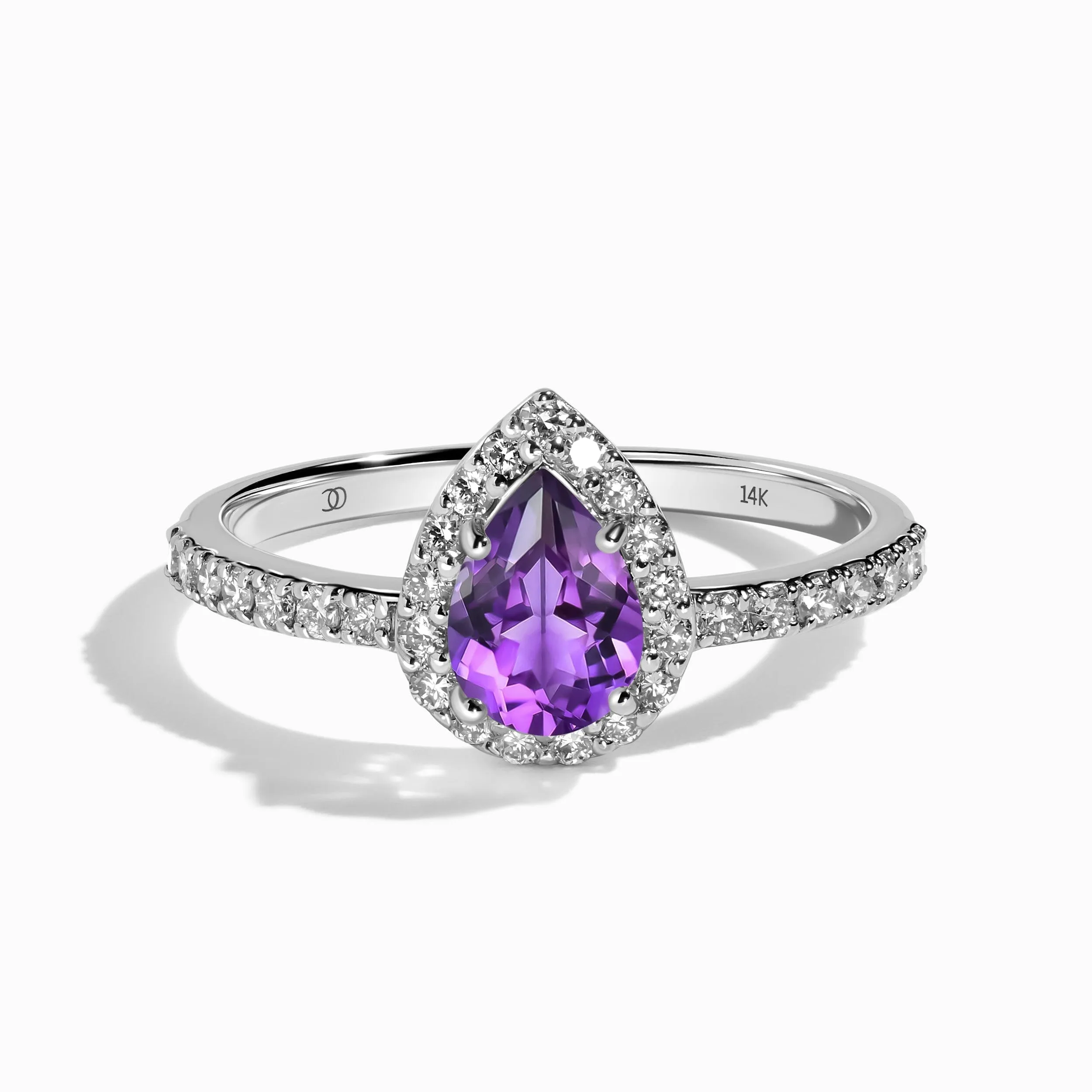 Amethyst Lab Diamond Ring - Tear of Joy