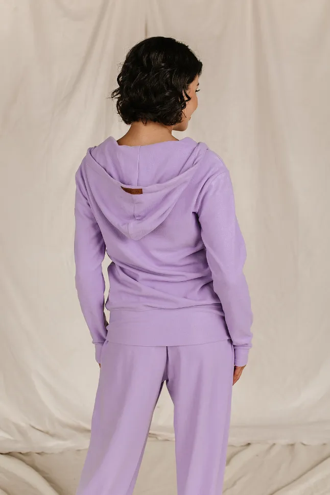 Ampersand Avenue Fullzip Sweatshirt Performance Fleece - Wisteria