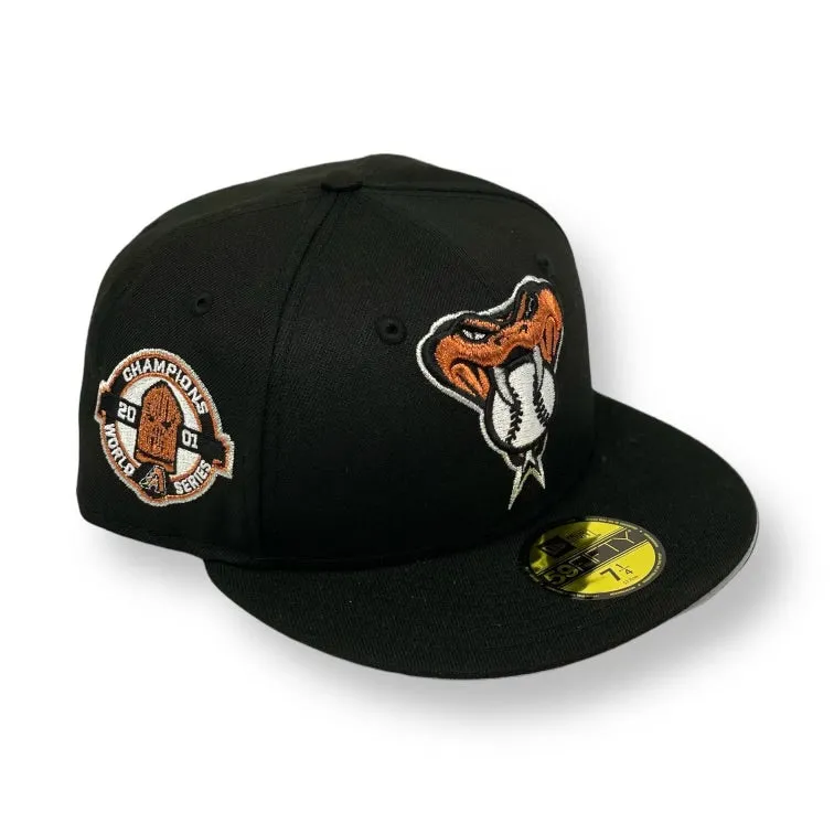 ARIZONA DIAMONDBACKS (BLACK) "2001 WS CHAMPS" NEW ERA 59FIFTY FITTED