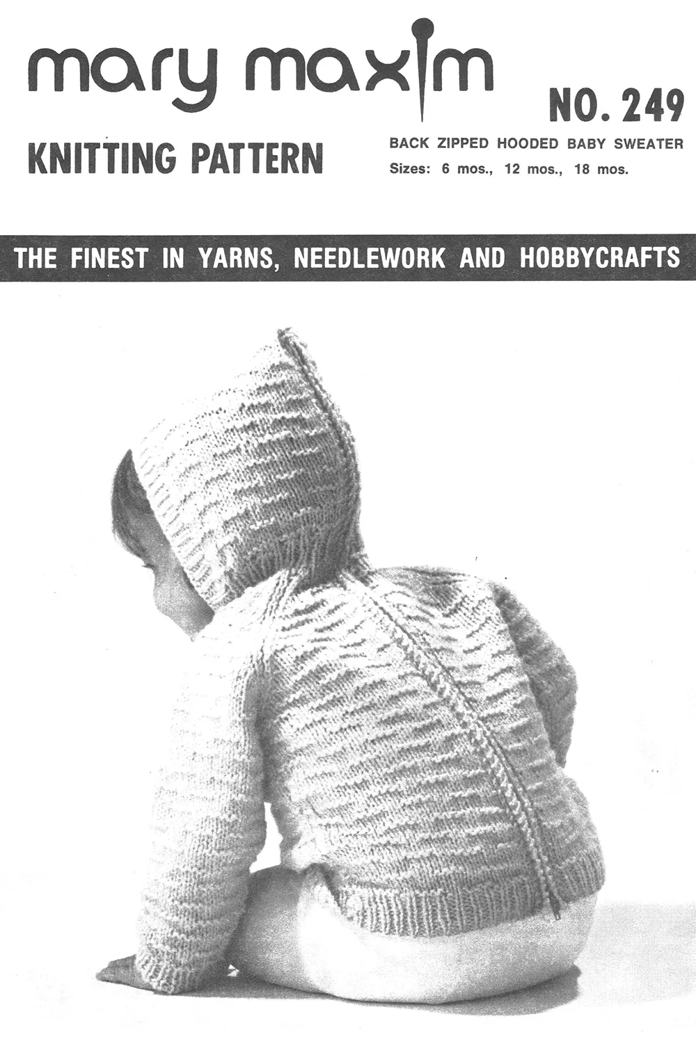 Back Zipped Hooded Baby Sweater Pattern