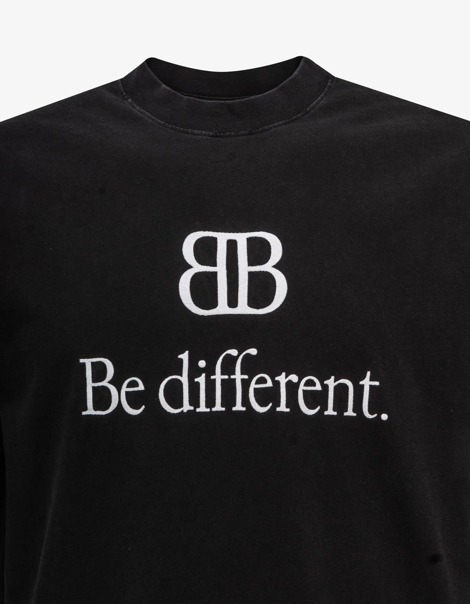 Balenciaga Black BB Logo Be Different T-Shirt