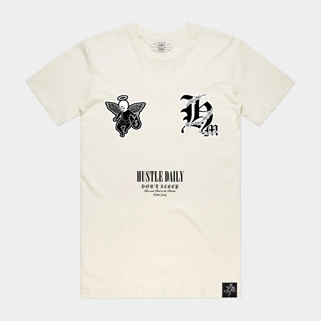 BARBED WIRE TEE NATURAL