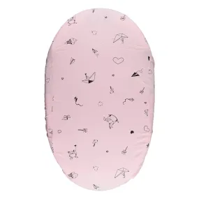 Bassinet Sheet Origami Pink