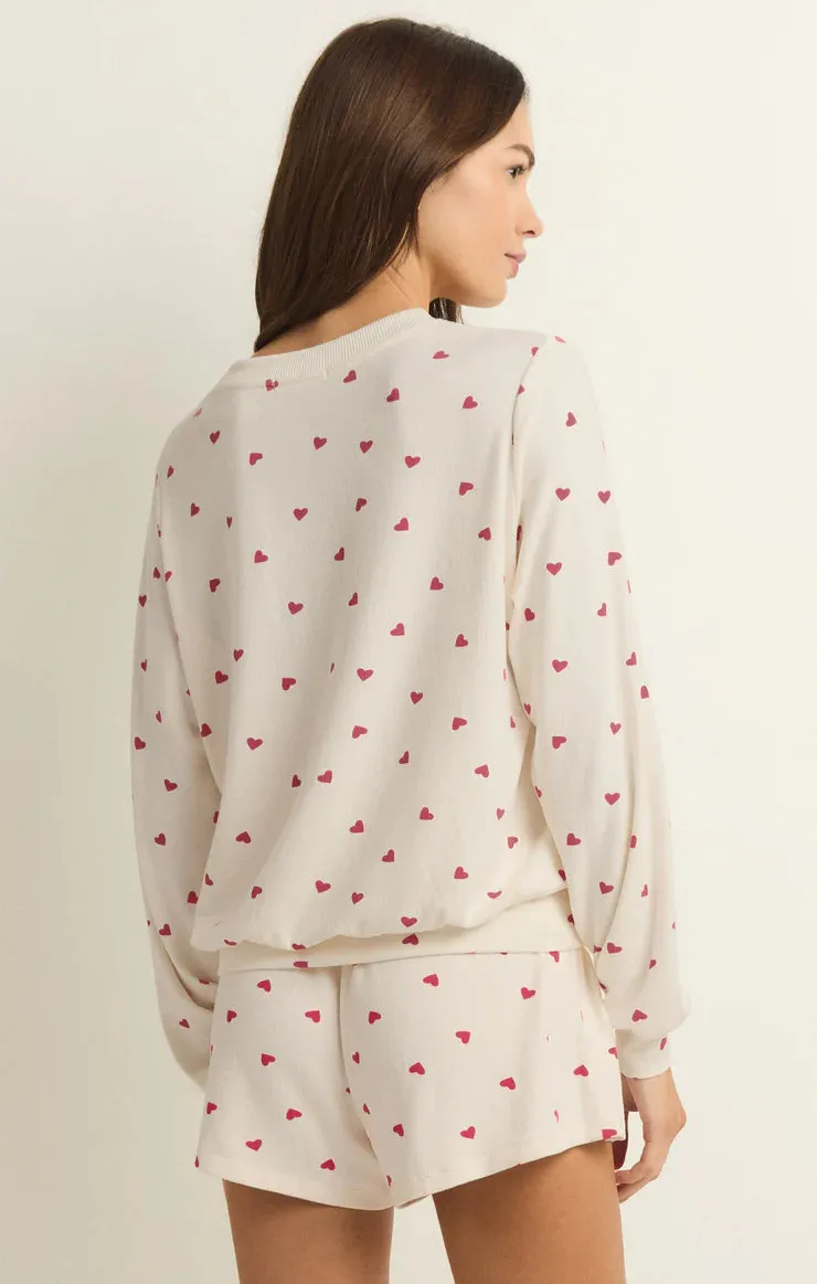 Be Mine Heart Long Sleeve Top