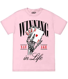 BIG SIZE-SKELETON WINNING IN LIFE ACE TEE