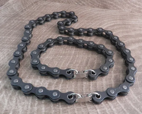 Bike Chain Bracelet Black