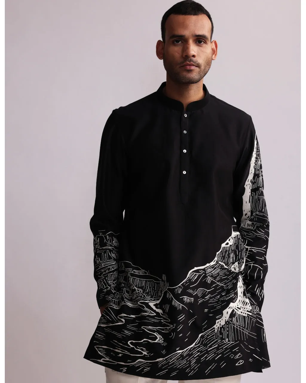 Black Canyon Embroidered Kurta Set