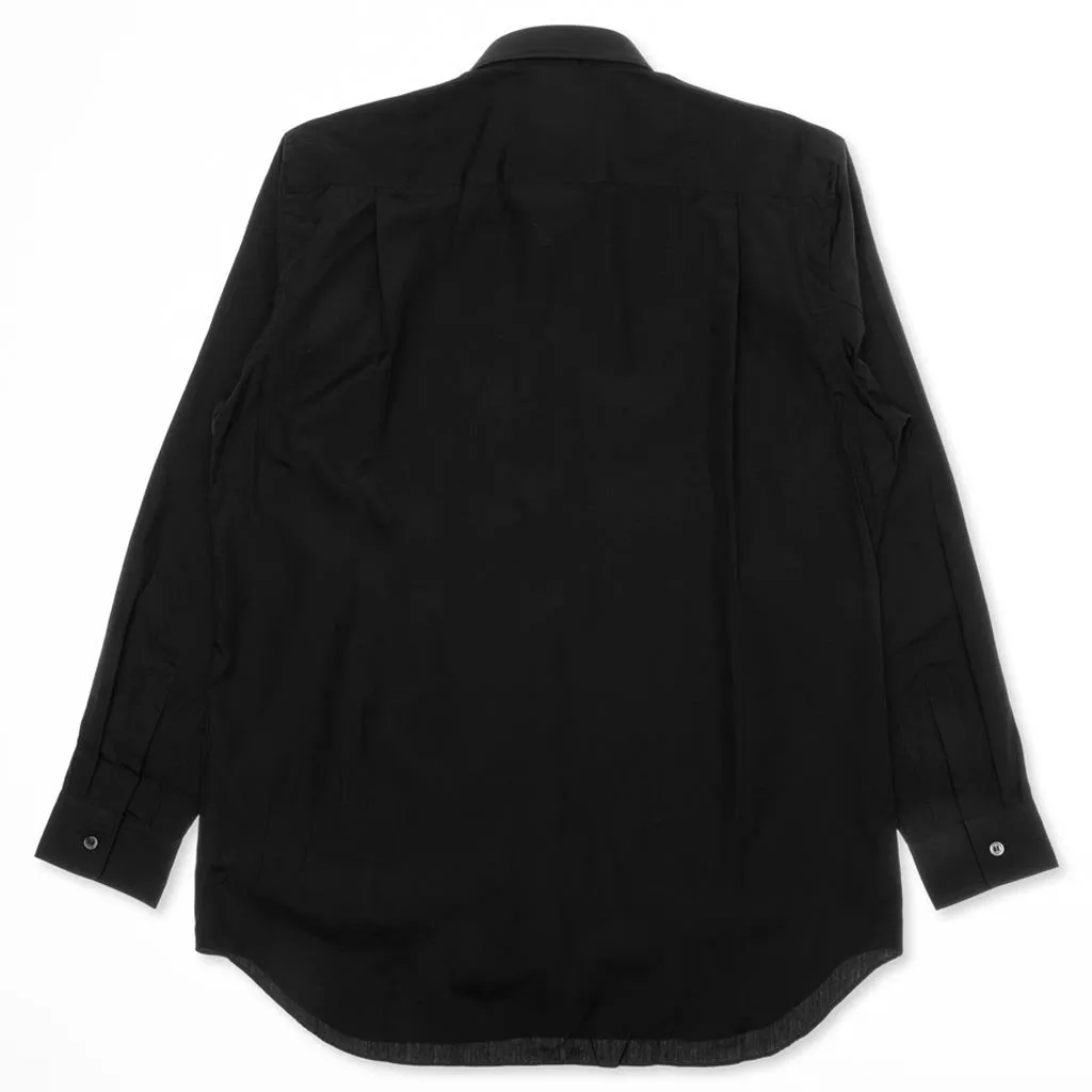 Black Emblem Button Down - Black