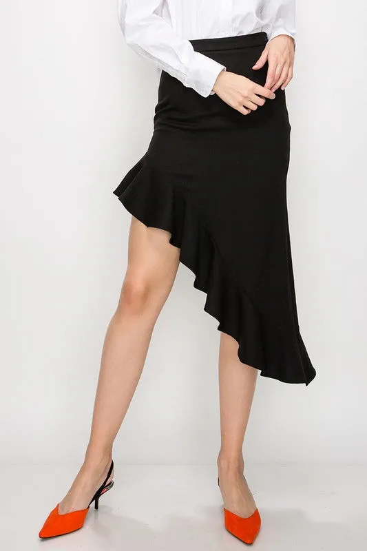 Black Ruffle Skirt