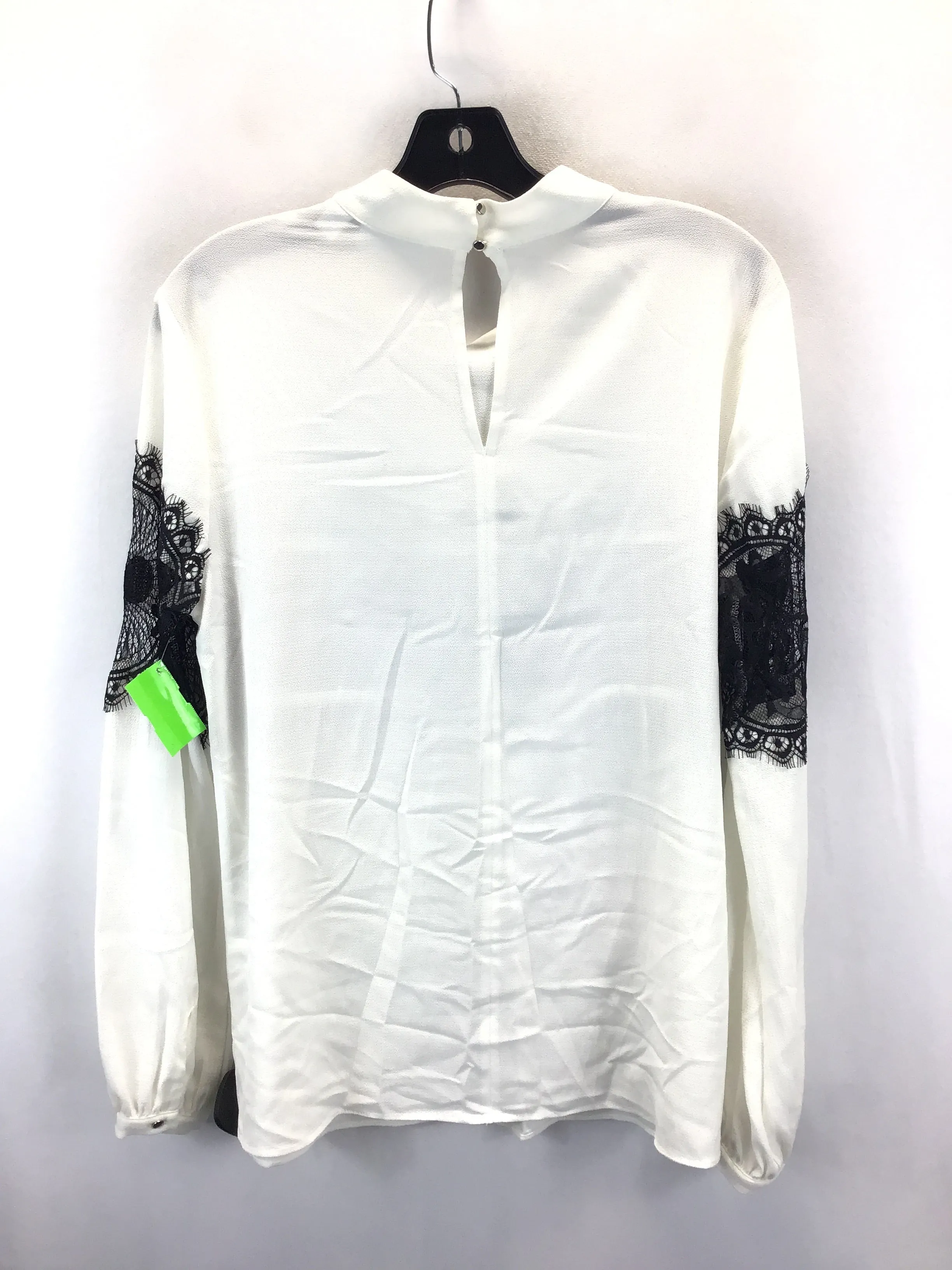 Blouse Long Sleeve By New York And Co In Black & White, Size: M