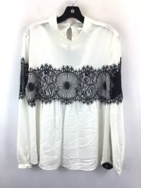 Blouse Long Sleeve By New York And Co In Black & White, Size: M