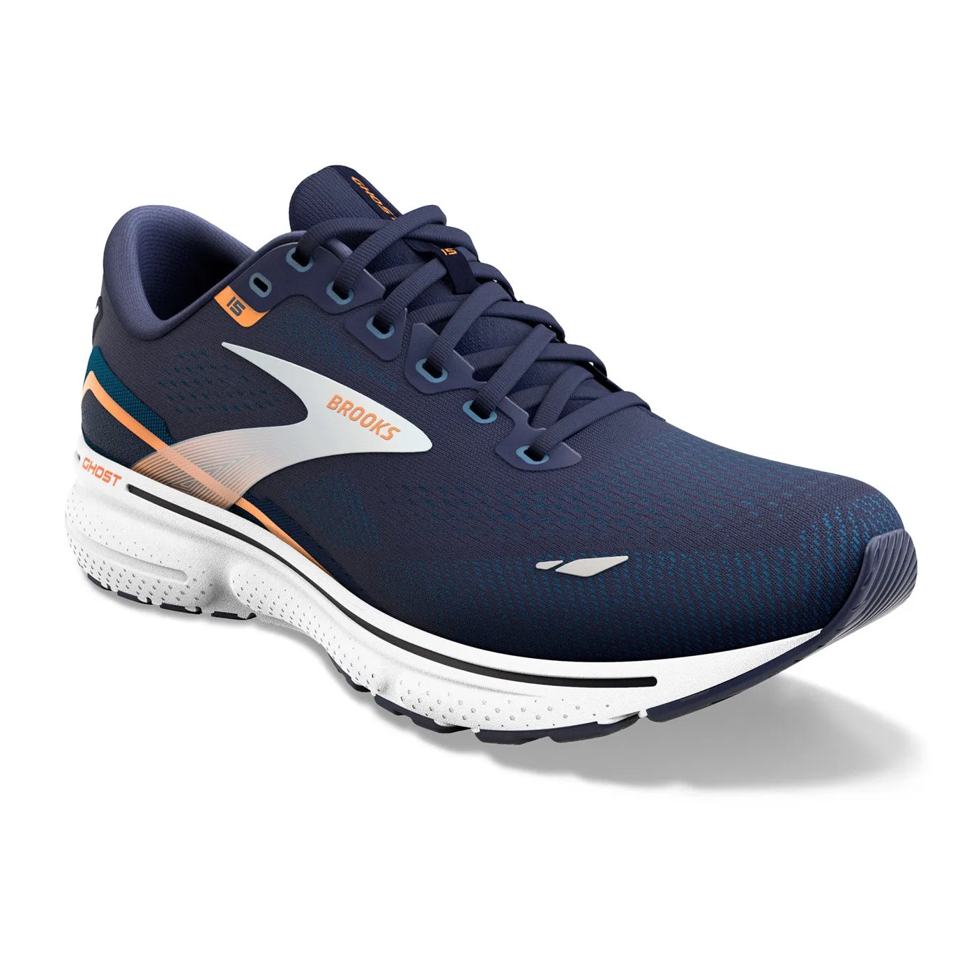 Brooks Men's Ghost 15 Wide Fit Running Trainer 110393 2E 439