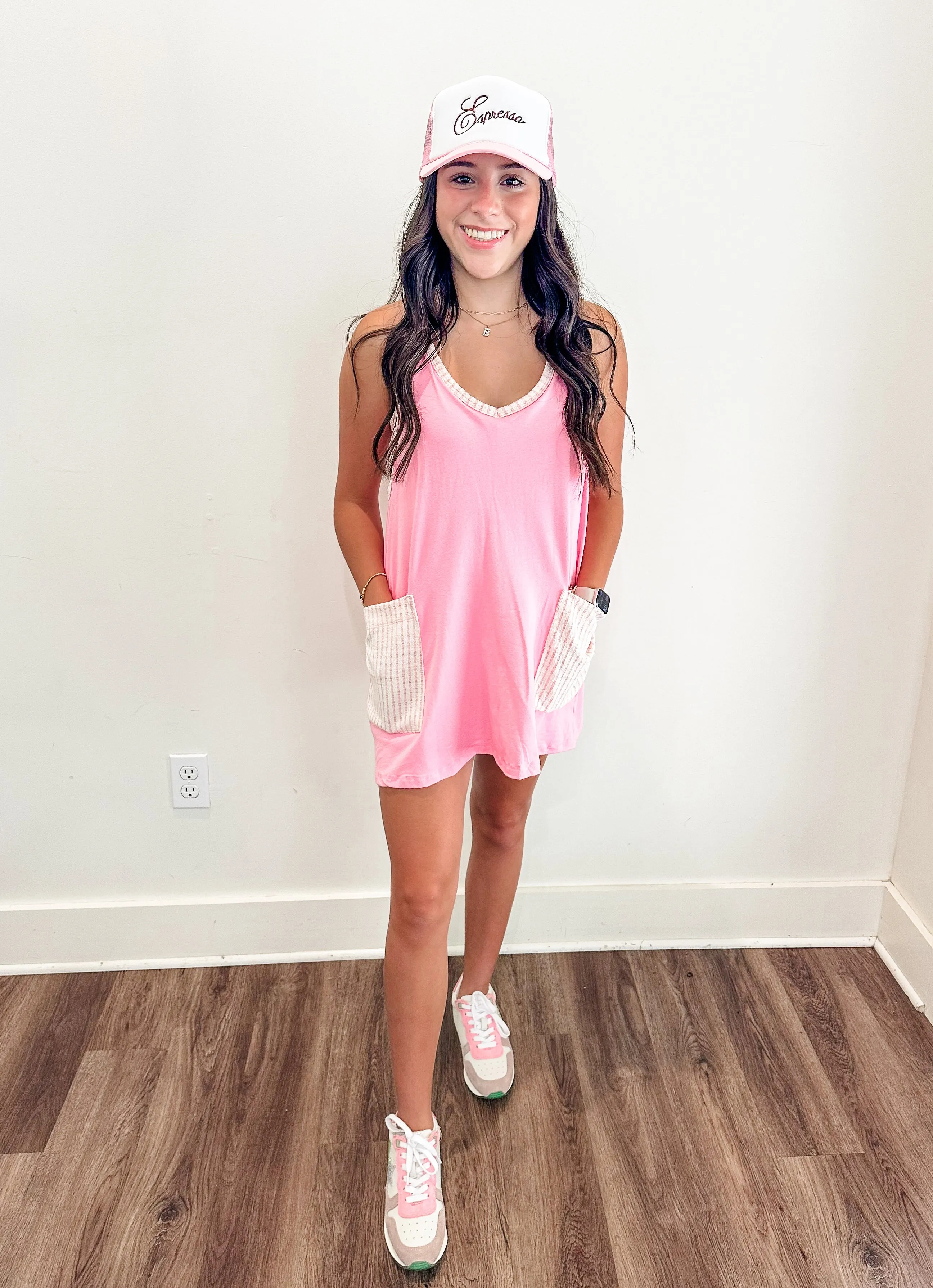 Candlyland Pink Racerback Romper