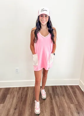 Candlyland Pink Racerback Romper