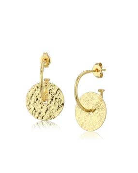 Carlton London 18Kt Gold Plated  Contemporary Half Hoop Earring