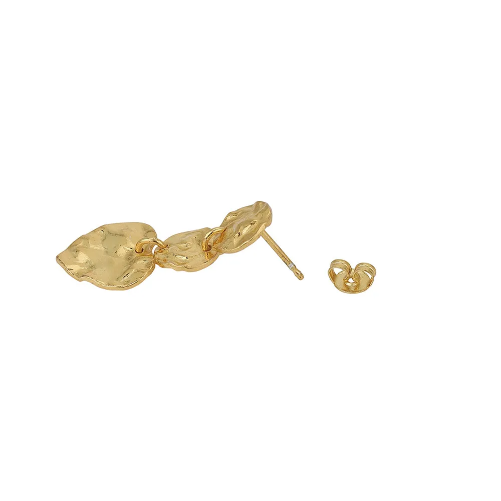 Carlton London Gold Toned Heart Shaped Drop Earring For Women