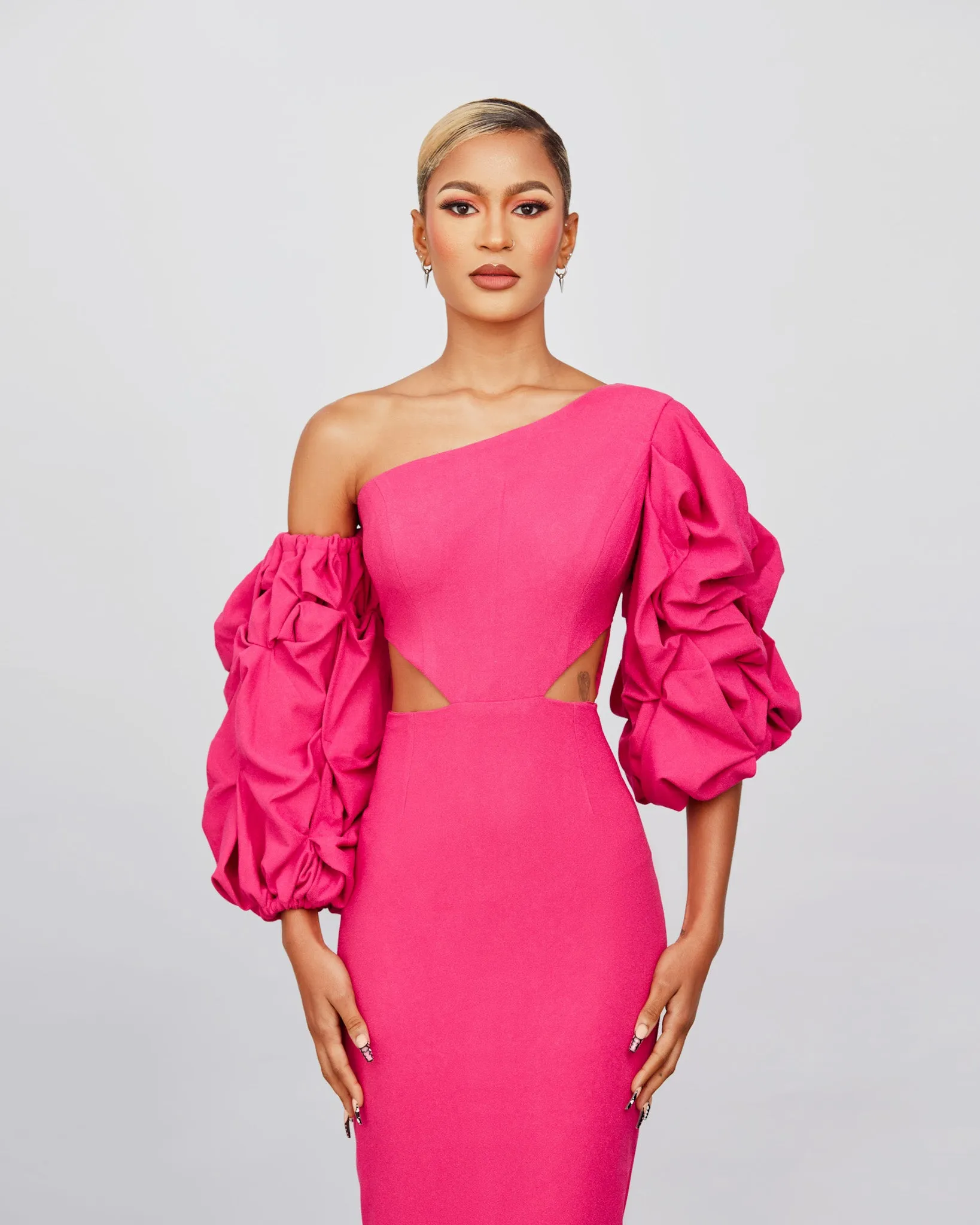 Carnation – Off-the-Shoulder Cutout Sheath