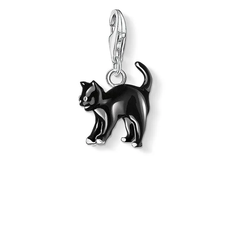 CHARM CLUB STERLING SILVER BLACK CAT CHARM