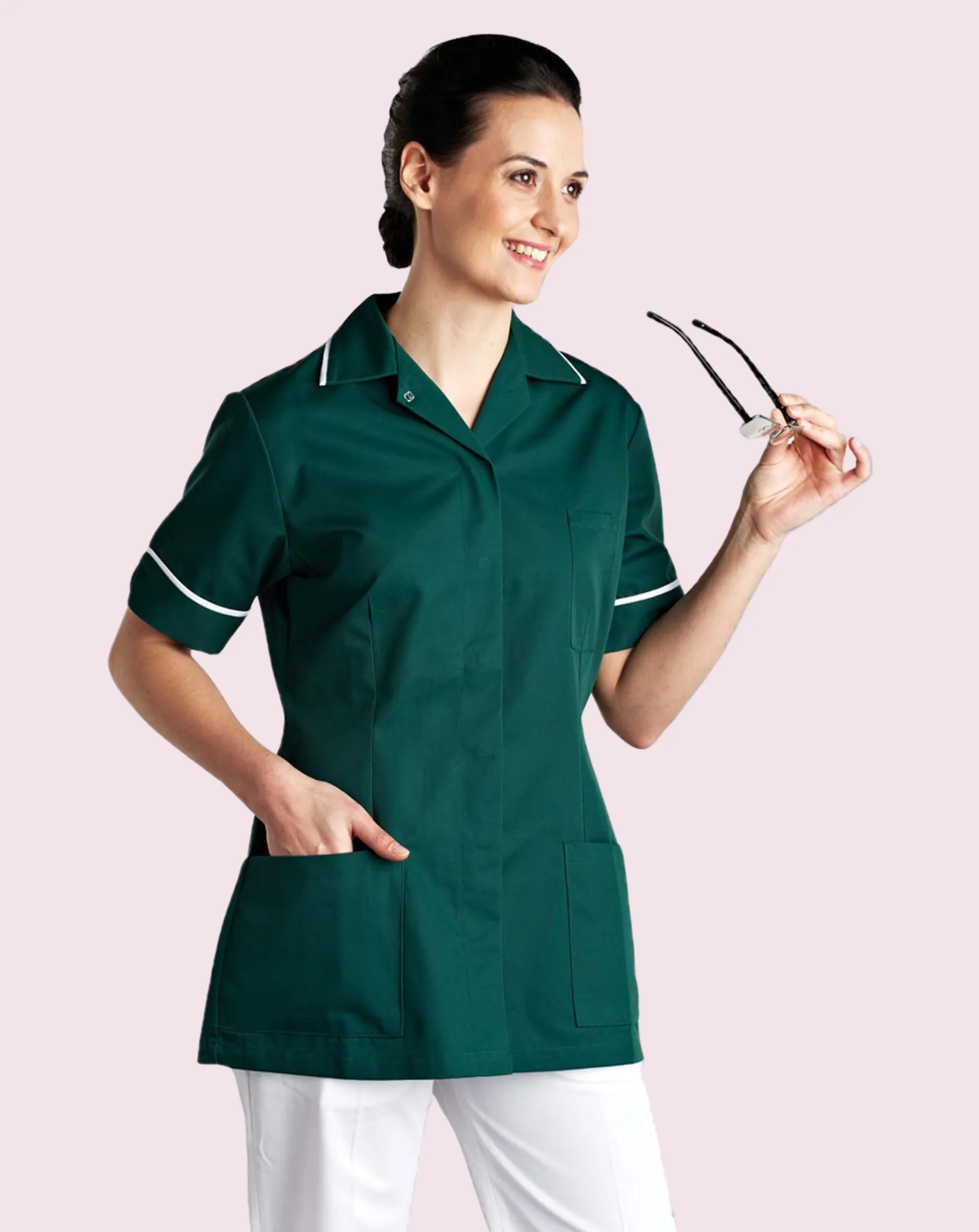 Claira Revere Collar Healthcare Tunic