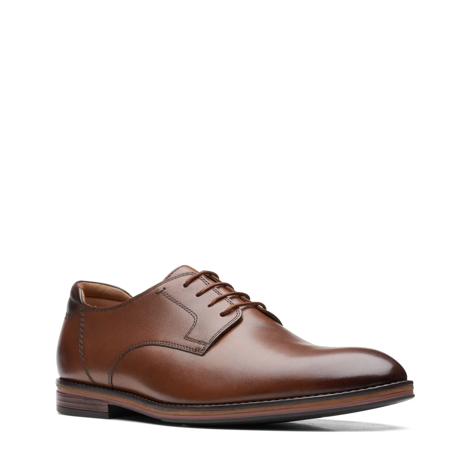 Clarks Citi Stride Walk Dark Tan Leather