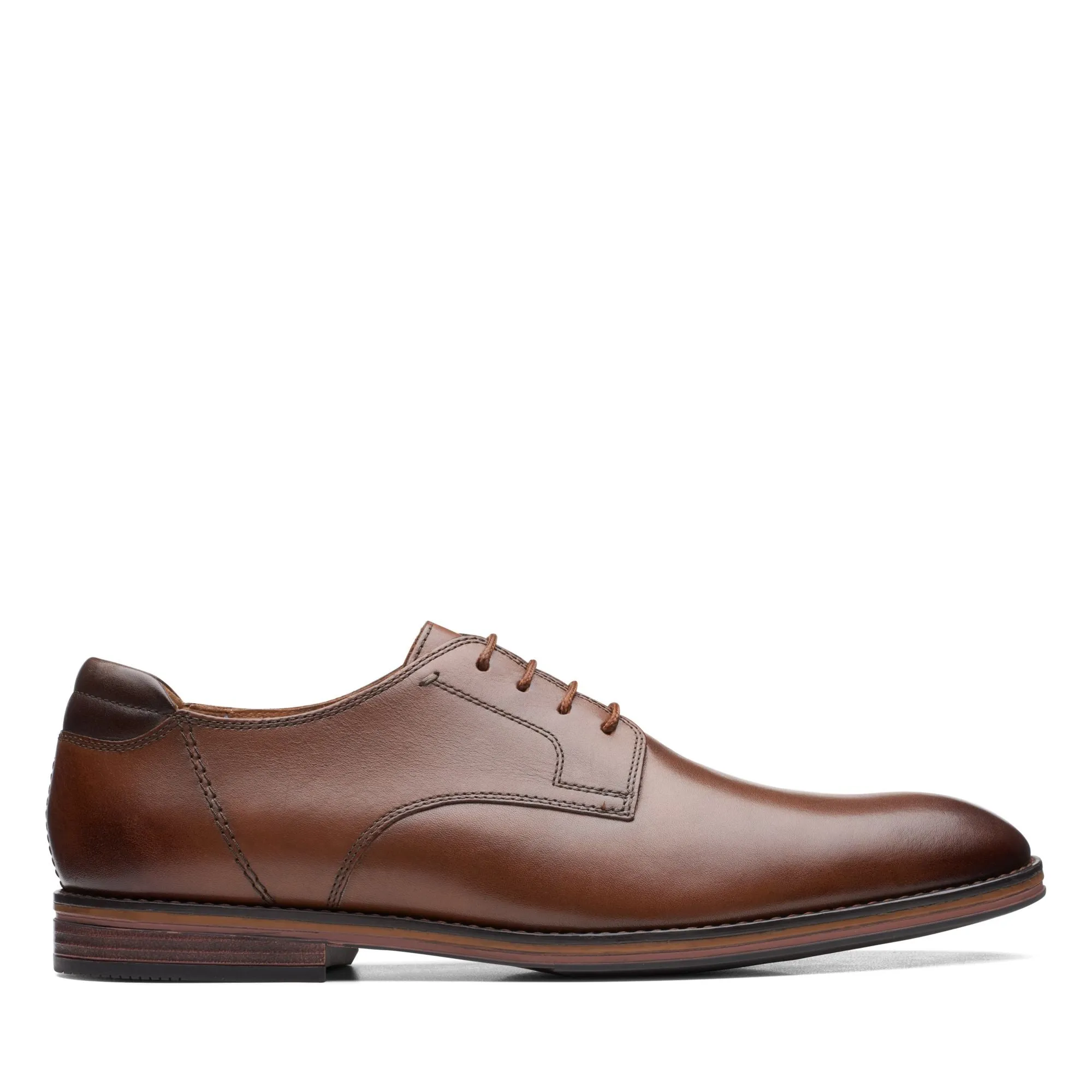 Clarks Citi Stride Walk Dark Tan Leather