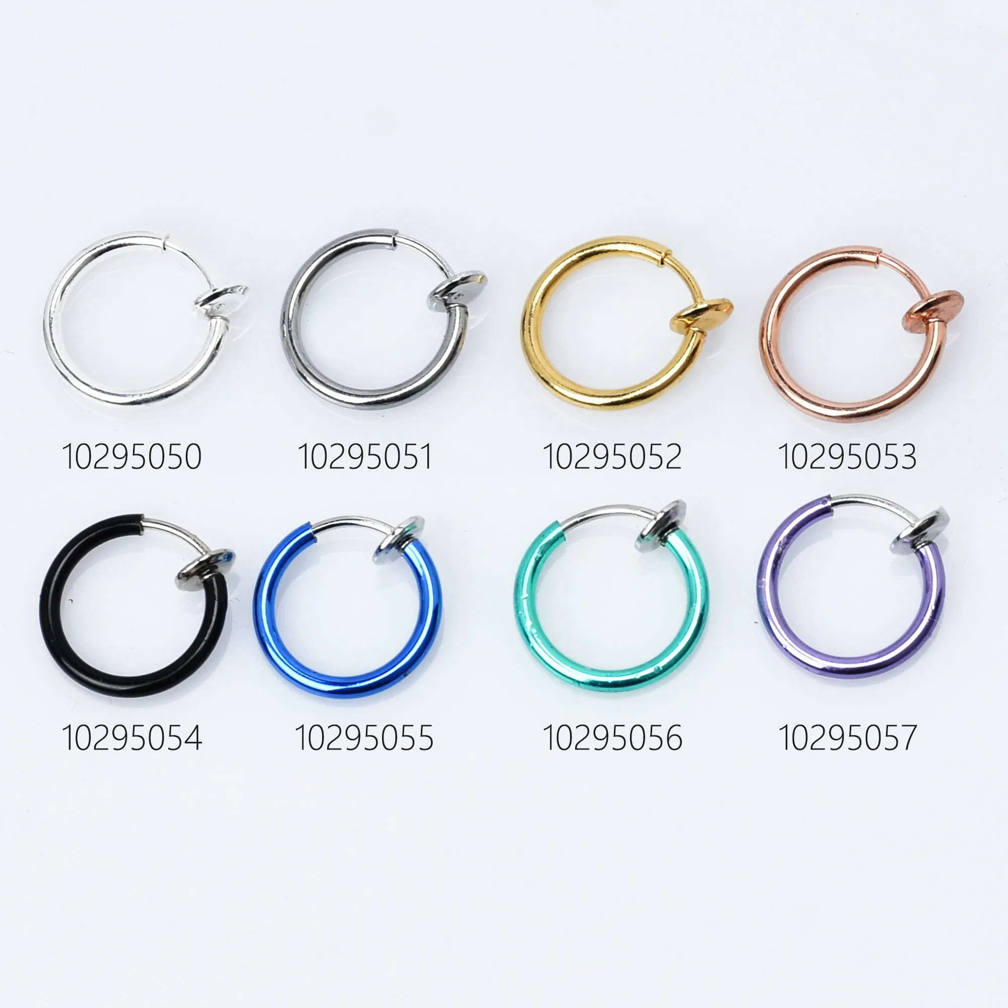 Clip On Earrings Hoops for Non Pierced Ears stainless steel round invisible earring clip Spring earring clip 10pcs 102950