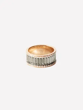 Clive Two-Toned Fluted Band Ring