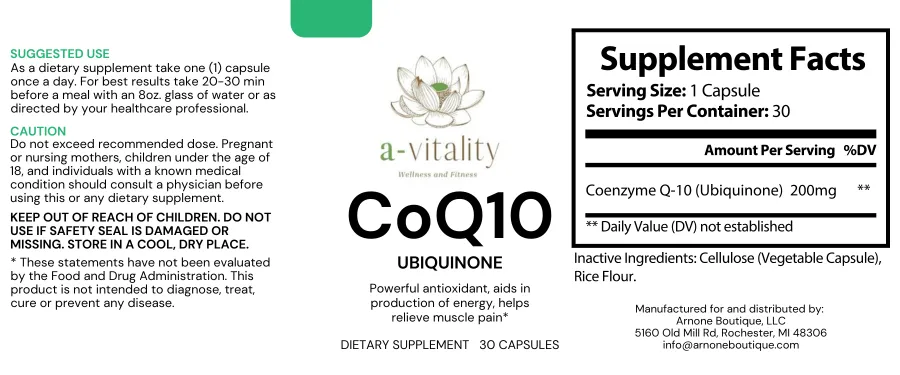 CoQ10 Ubiquinone (Boost Energy)