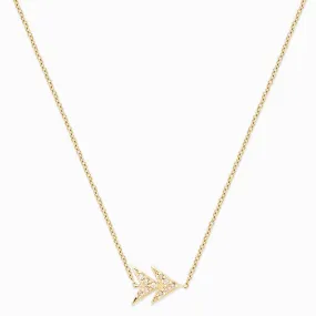 Covet 14kt Double Arrow Diamond Necklace