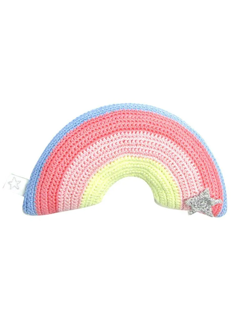 Crochet Rainbow Rattle / Toy - Albetta Premium