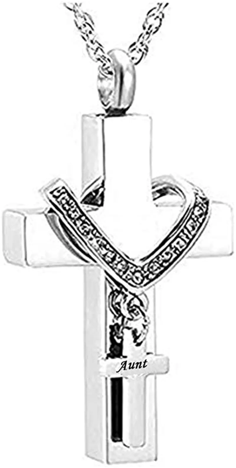 Cross Urn Necklaces for Ashes Cremation Crucifix Keepsake Memorial Pendant Necklace