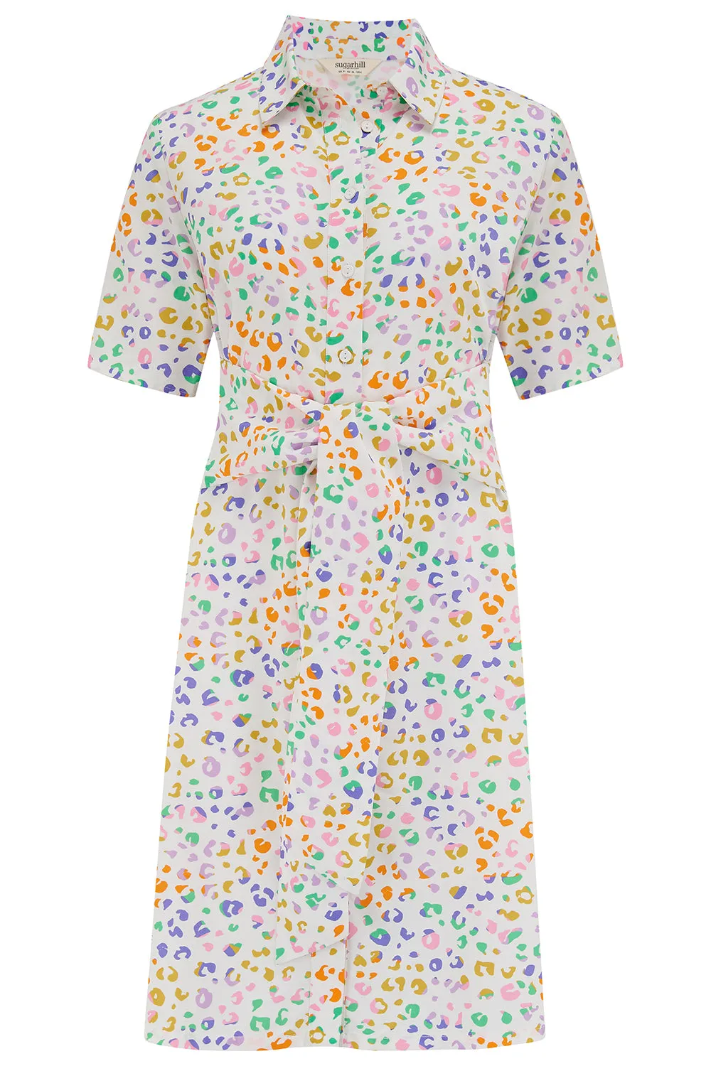 Dessie Shirt Dress - Off-White/Multi, Mottled Leopard