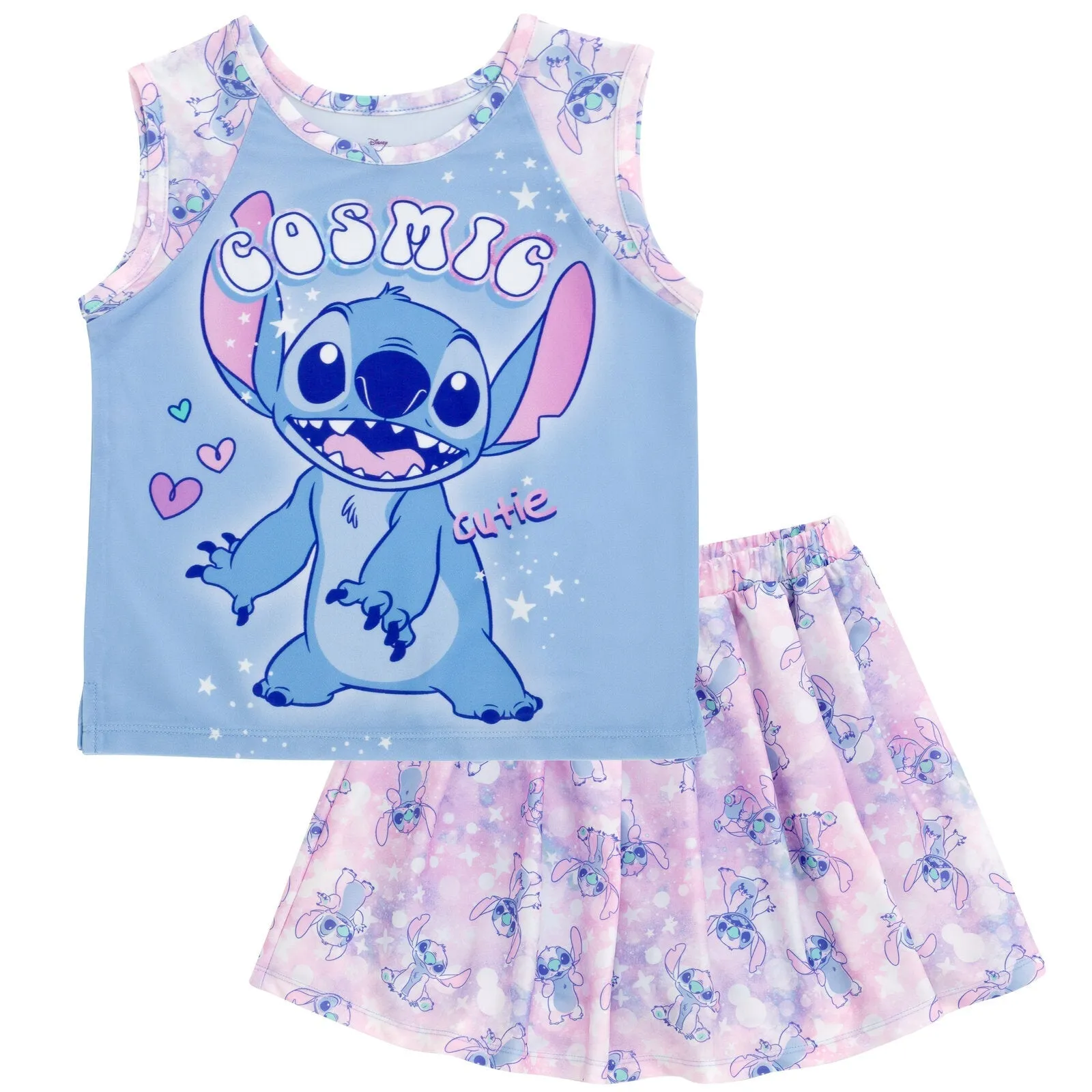 Disney Lilo & Stitch Stitch Tank Top and Pleated Skort Outfit Set