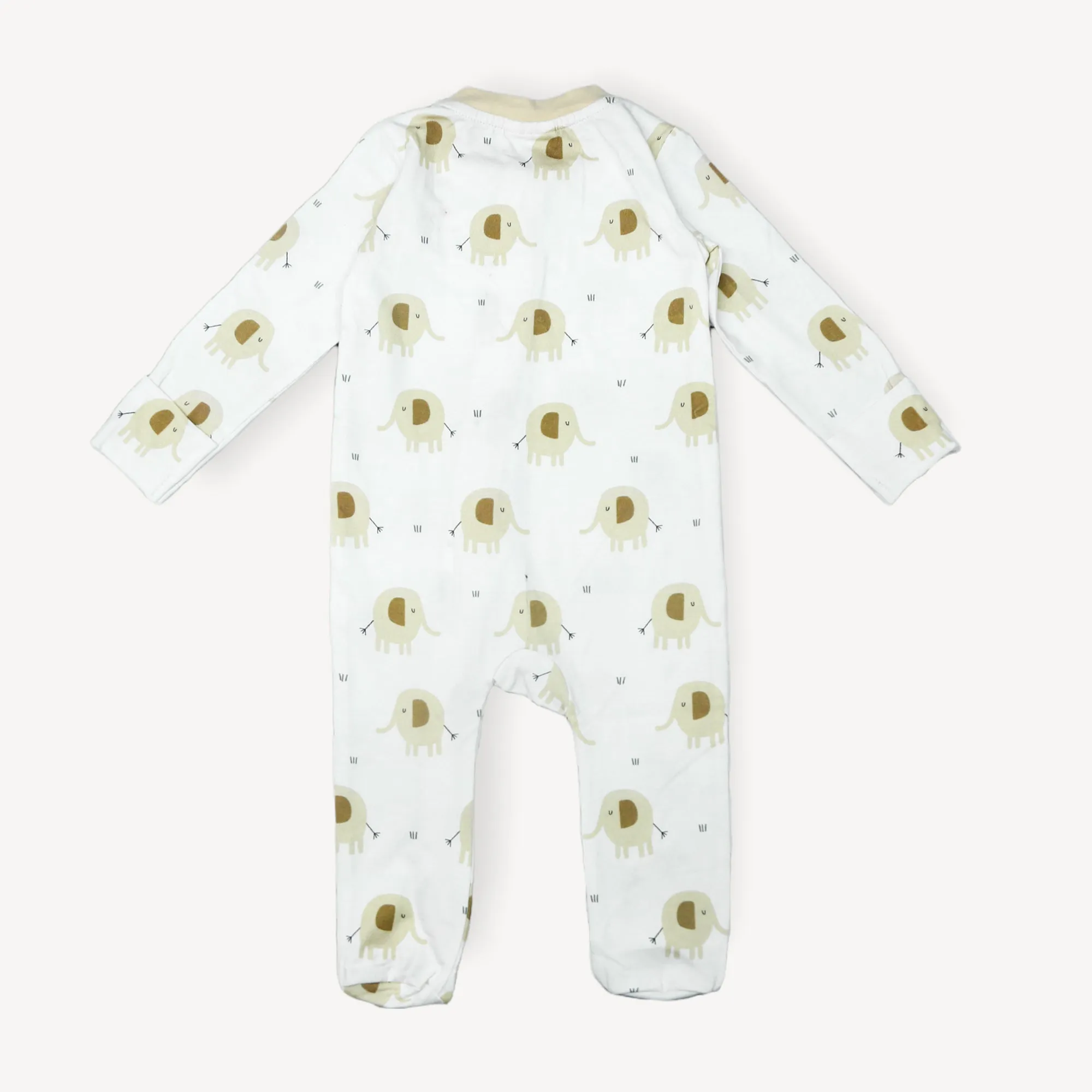 Elephant Zipper Footie Baby Jumpsuit (Organic Jersey)